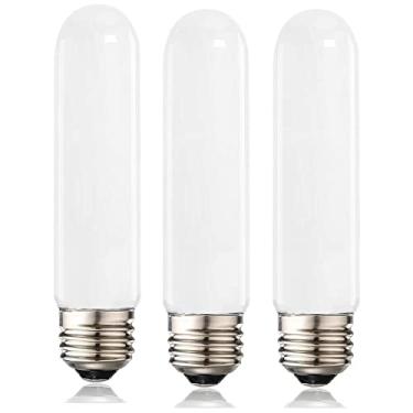 Imagem de XININSUN Lâmpada LED T10, lâmpadas LED foscas reguláveis T10, lâmpadas de tubo de LED de 8W, equivalente a 60-75 watts, branco luz do dia 4000K, lâmpada base E26 para lâmpada de mesa, banheiro