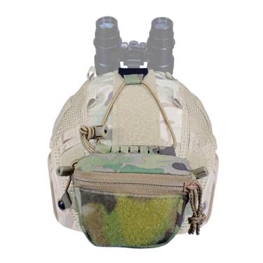 Imagem de JX Tacfancier Bolsa de bateria tática NVG montada no capacete, bolsa de contrapeso, retenção de equilíbrio GP para capacete Fast MK1 PJ Airsoft