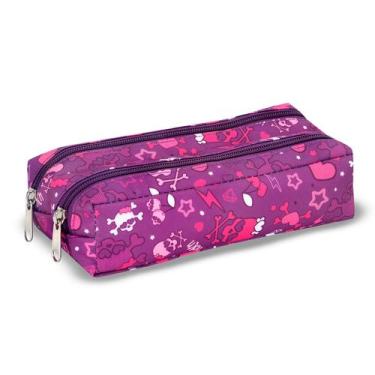 Imagem de Estojo Escolar Duplo Clio Style MF5393, Roxo