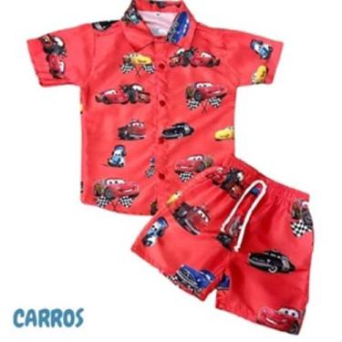 Imagem de Conjunto Menino Mauricinho Carros ( Vermelho) - EDYNHOKIDS, 06 MESES A