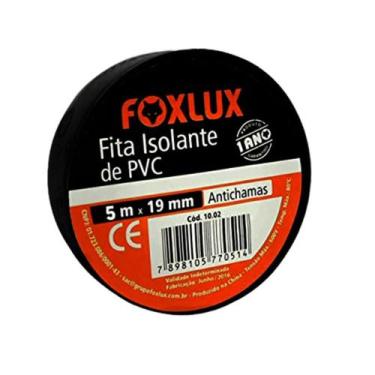 Imagem de Fita Isolante Antichamas Preta 19mm x 5m - Foxlux