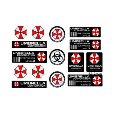 Imagem de Adesivos Refletivos De Aviso De Radiação Nuclear Resident Evil Umbrell