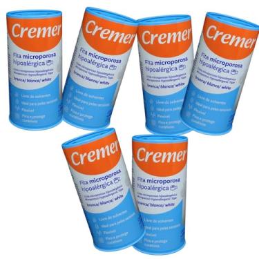 Imagem de Fita microporosa branca 10cmX10m curativo hipoalergico-6 Unidades