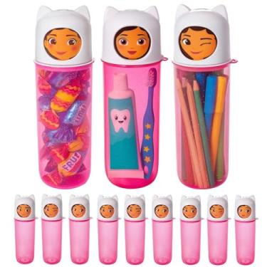 Imagem de Kit 20 Tubos Casa Mágica Gabby Porta Objetos Doces Lembrancinha de Festa Infantil