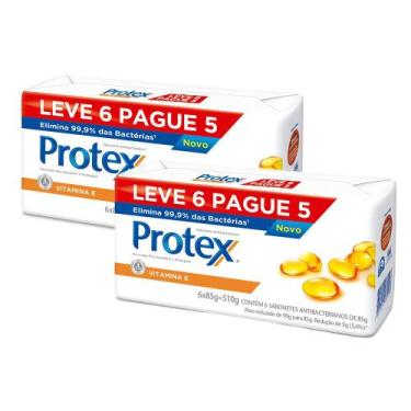 Imagem de Kit 2 Sabonete Protex Vitamina E 85g cada Leve 6 Pague 5