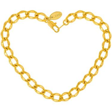 Imagem de Tornozeleira Lifetime Jewelry 5 mm com elos abertos para mulheres e homens com pulseira banhada a ouro 24K com de substituição
