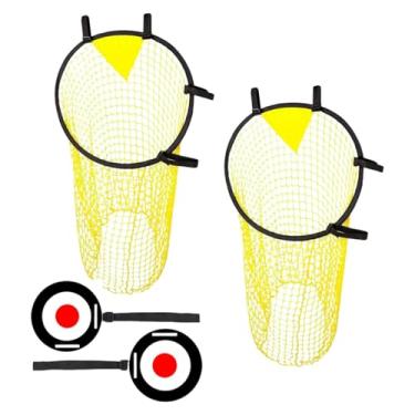 Imagem de Fenteer 4 peças de rede de treino de futebol dobrável, acessórios para equipamentos de treino, acessórios portáteis