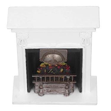 Imagem de Zhjvihx Lareira Em Miniatura de Bonecas, 1:12 Lareira de Bonecas Fine Decorativa Decorativa Vivida Retro Cofre para Acessórios de Casa de