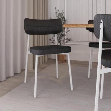 Imagem de Conjunto 4 Cadeiras de Jantar Alloa Corriente Est.Branca - Metalig