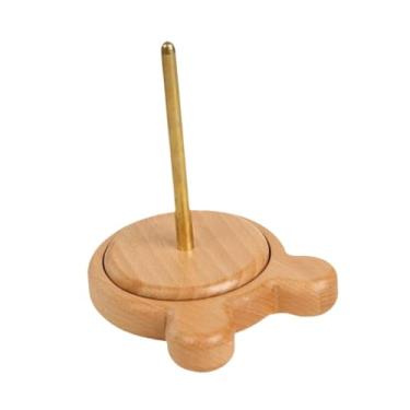 Imagem de Esquirla Suporte para novelos de lã, suporte de madeira clássico para presente, enrolador para artesanato, costura, tricô, lã, cordão, acessório para casa, Urso