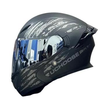 Imagem de Capacete De Motocicleta Unissex Aprovado Pelo DOT Com Visor Duplo Prot