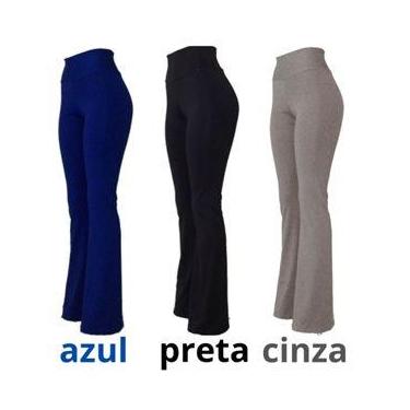 Imagem de Calça FLARE Leg Feminina Boca Sino Bailarina Legging Cintura Média Sup