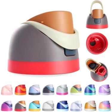 Imagem de Ruzkq Tampa de substituição para Owala Freesip, compatível com Owala Cup 473 ml, 680 g, 947 ml, 1,134 g, tampa superior de garrafa de água com um botão para Owala Freesip, à prova de vazamento, livre