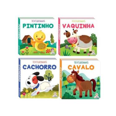 Imagem de Coleção Texturinhas: Cachorro, Cavalo, Pintinho e Vaquinha - Cartonado