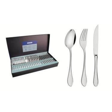 Imagem de Faqueiro Tramontina Italy 48 peças em Aço Inox com Facas para Churrasc