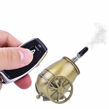 Imagem de Yiduomile Máquina de fumaça de metal, mini máquina de fumaça para fotografia, festas e criação de atmosfera - Gerador de neblina durável e portátil (metal dourado 3)