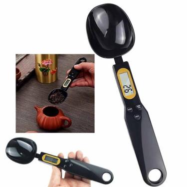 Imagem de Colher Balança Digital Lcd Medidor Tempero Comida Graos Cozinha Cocçao