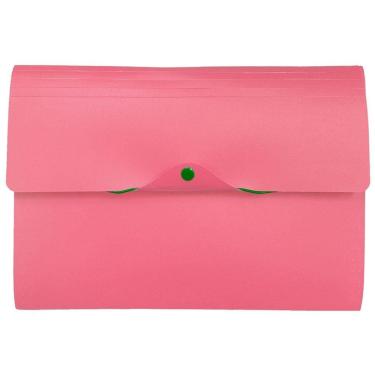 Imagem de Pasta sanfonada A4 com 12 divisórias Morango - Dello