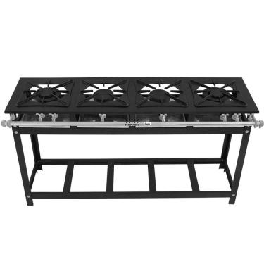 Imagem de Fogão Super 40 Kenok 4 Bocas 2 Simples em Linha Baixa Pressão FBSU4B.138