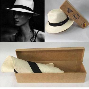 Imagem de Chapéu Panamá Semi Fino - Branco Palha - Feminino - Gg