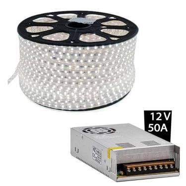 Imagem de Mangueira Led branca fria 5050 Mais Fonte Chaveada 50a