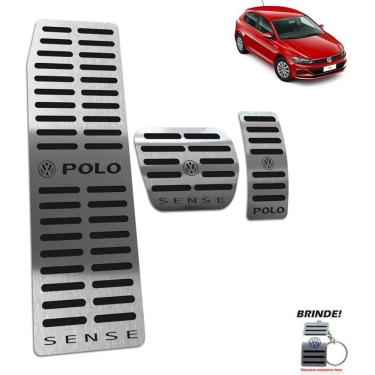 Imagem de Descanso + Pedaleira Automático Preto Polo Sense Aço inox