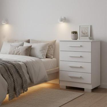 Imagem de Cômoda para Quarto 4 Gavetas em Mdp Carol - Batrol Móveis