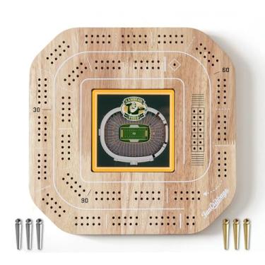 Imagem de YouTheFan NFL Green Bay Packers Licenciado Fan Cribbage Wood Board Game