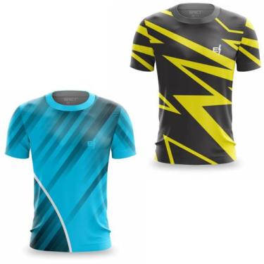 Imagem de Kit 2 Camiseta Masculina Academia Fitness Estampada Bike Corrida Muscu
