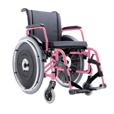 Imagem de Cadeira de rodas avd alumínio avd 38 cm - ortobras, Rosa
