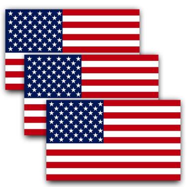 Imagem de Adesivos de carro Anley American US Flag Reflective 8 x 5 cm (3 Pa)