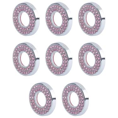 Imagem de ZYHW Capas de fechadura de porta de carro decoração de strass brilhante, 4 peças de tampa de parafuso de haste de tração interior para Mercedes Benz C200L C260L GLC300 GLC260, kit de adesivos de luxo