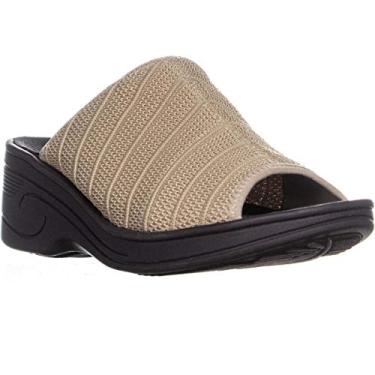 Imagem de Easy Street Sandália feminina de tecido arejado com bico aberto plataforma casual