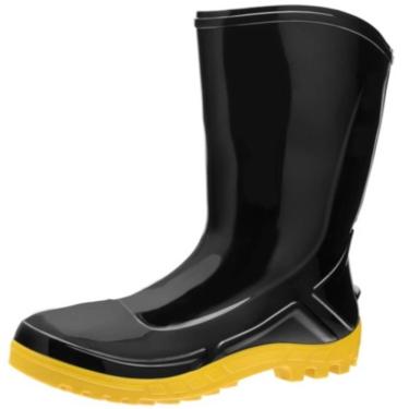 Imagem de Bota Pvc Cano Médio Preta E Amarela Nº44 - 110vflexf-pra - Marluvas