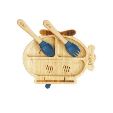 Imagem de Kit Prato de Bambu + Talheres - PIPPO, Helicóptero