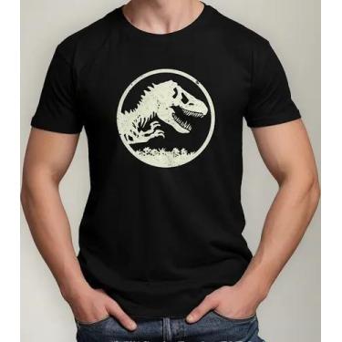 Imagem de Camiseta Camisa Algodão Feminina Masculina Adulto Filme Dinossauro Jur