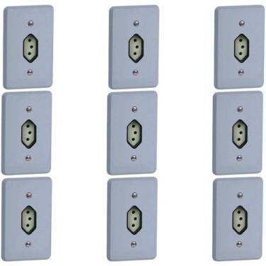 Imagem de Kit 9 Conjunto Tomada 2p+t 20a 250v Silentoque 4x2 Pial