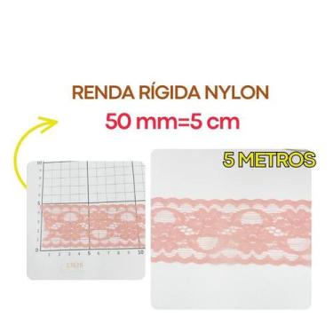 Imagem de Renda Rígida Poliamida 20mm 37mm 50mm 100mm Várias larguras Nylon RNyl