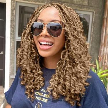 Imagem de Crochet Hair Fulcrum Goddess Box Braids 25 cm, 9 pacotes para mulheres