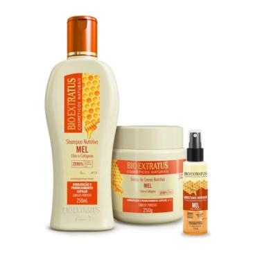 Imagem de Kit Bio Extratus Mel Nutritivo Shampoo, Máscara e Umectante