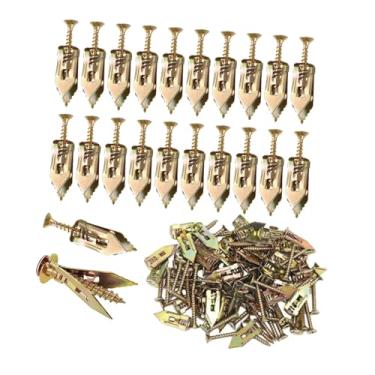 Imagem de predolo Kit de âncoras autoperfurantes para drywall com parafusos que eliminam a necessidade de furar ou perfurar furos na parede.