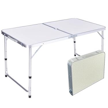 Imagem de Mesa Dobravel Maleta Portatil, Escrivaninha Dobravel Retangular para Cozinha/Area Externa/Camping（120×60×70CM）