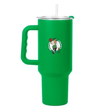 Imagem de FANMATS Copo NBA Boston Celtics 1,134 g com cabo de aço inoxidável – Acabamento em pó durável – Cabe na maioria dos porta-copos, oficialmente licenciado pela NBA Cup – Vem com canudo