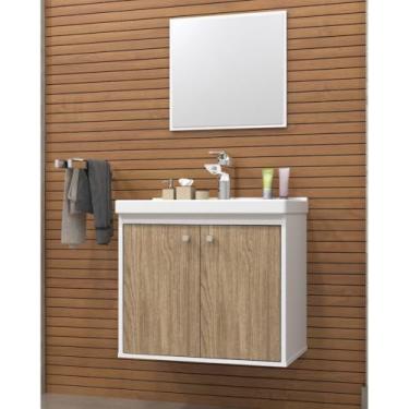 Imagem de Gabinete Banheiro Armario Cuba Pia Mdf 50 cm(Berlin)