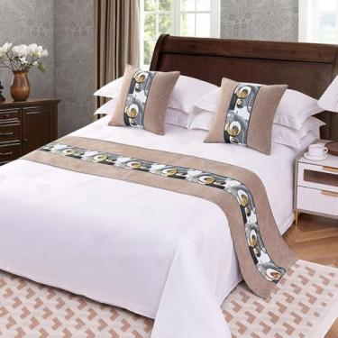 Imagem de Cachecol de corredor de cama de hotel, colcha de luxo de alta qualidade, decorativa, macia, sem desbotamento, proteção de cama, quarto, cama, toalha de cauda, mantas de cama de qualidade para os pés