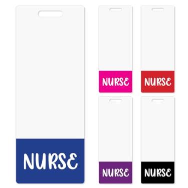 Imagem de Toykee Porta-cartão grande para crachá de enfermeira - acessórios verticais de enfermeira GG azul rosa preto roxo vermelho crachá de identificação crachá de identificação crachá de nome amigo para