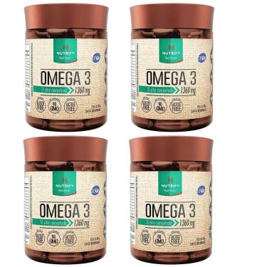 Imagem de Kit 4x Ômega 3 (1360mg) - Nutrify - 60 cápsulas-Unissex