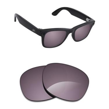 Imagem de Alphax Lentes de reposição polarizadas espelhadas cinza cromadas Elite para óculos de sol Ray-Ban Lady Burbank RB2299 52 mm