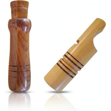 Imagem de Apito Inhambu Açu 05 + Apito Marrecao 33 Pios em madeira profissionais