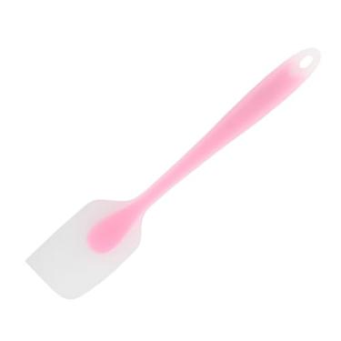 Imagem de Espátula de silicone, espátula de cozinha, raspador de silicone, ferramenta de cozimento portátil integrada, utensílios de cozinha para cozinha (rosa)